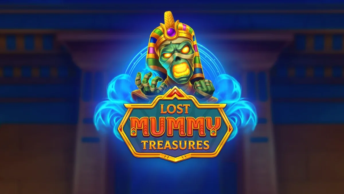 Tampilan visual slot Lost Mummy Treasures dengan tema kuil Mesir dan dewa-dewa kuno