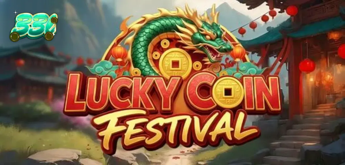 Tampilan visual slot Lucky Coin Festival dengan simbol perayaan Tiongkok